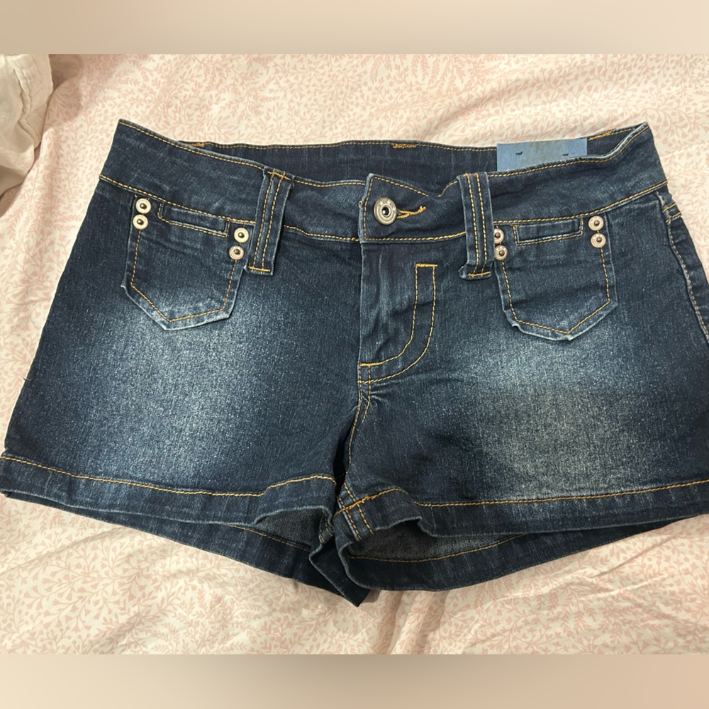 denim micro shorts
